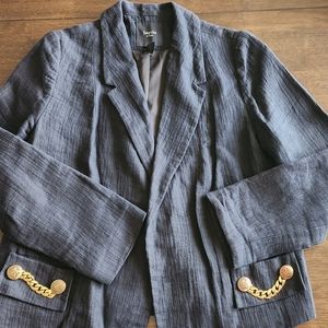 Smythe Black & Gold Blazer; Size 6